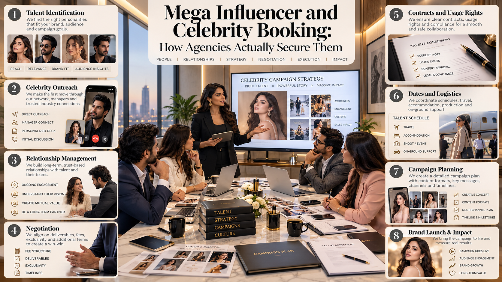 Mega Influencer and Celebrity Booking: How Agencies Actually Secure Them
