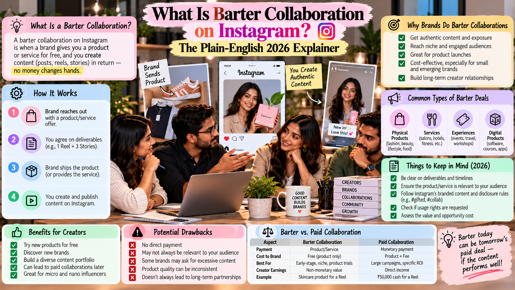What Is Barter Collaboration on Instagram? The Plain-English 2026 Explainer