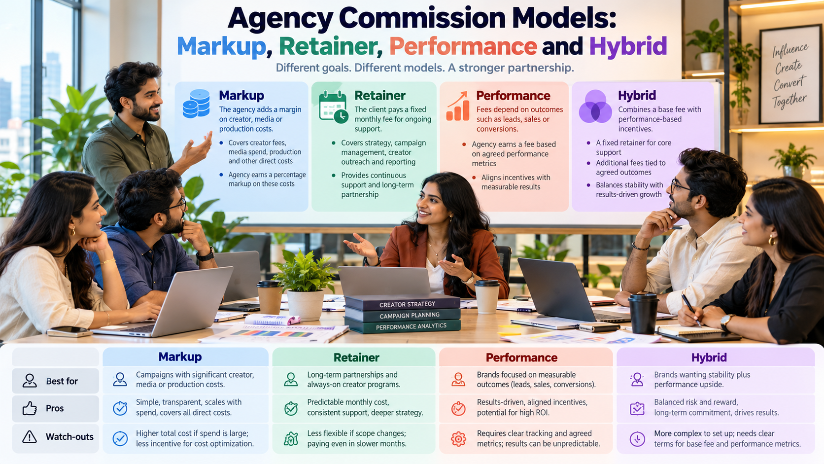 Agency Commission Models: Markup, Retainer, Performance and Hybrid