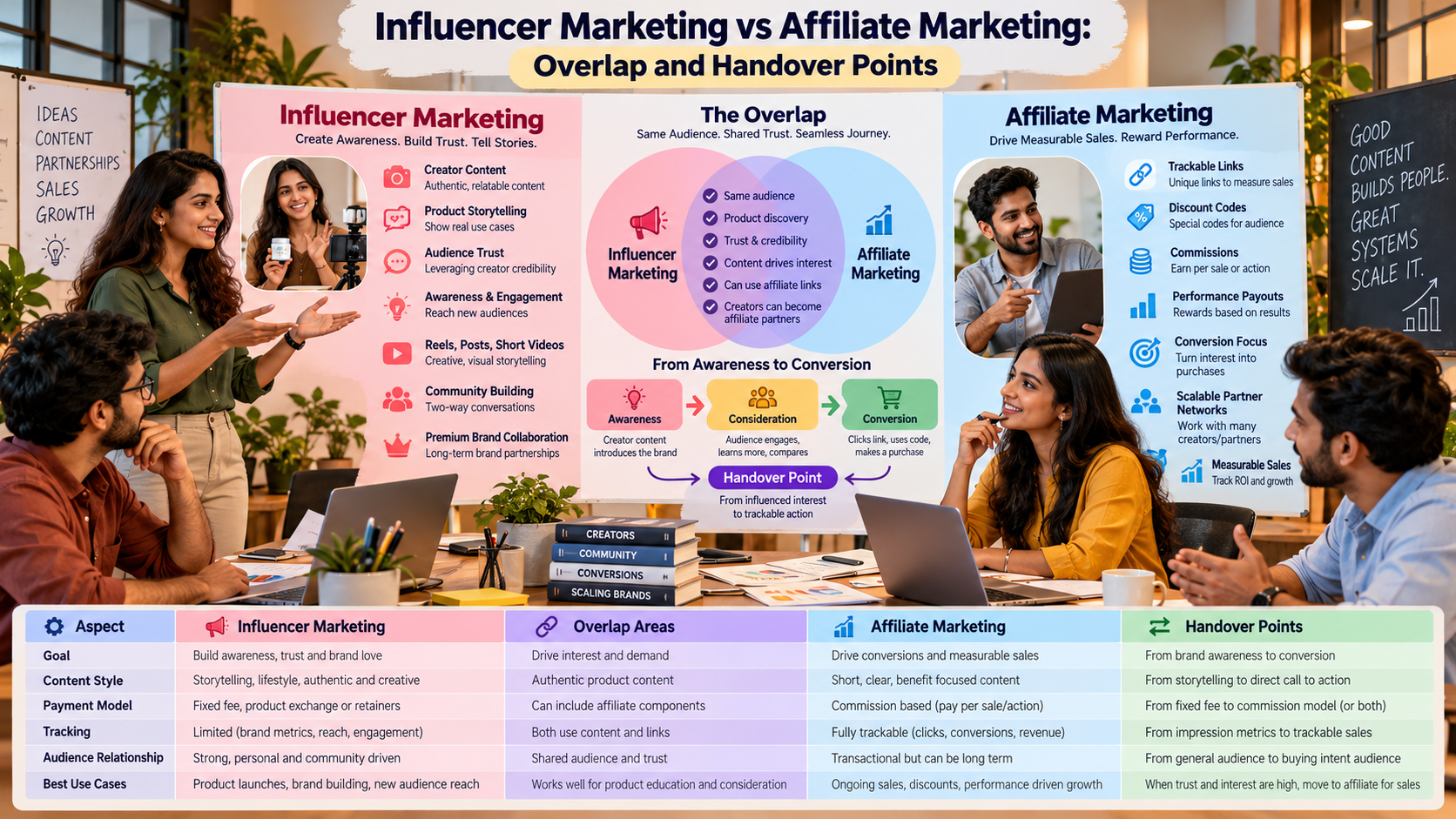 Influencer Marketing vs Affiliate Marketing: Overlap and Handover Points