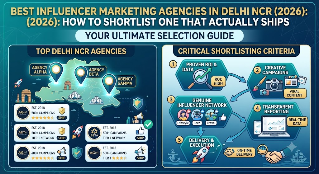 Best Influencer Marketing Agencies in Delhi NCR (2026): How to Shortlist One That Actually Ships