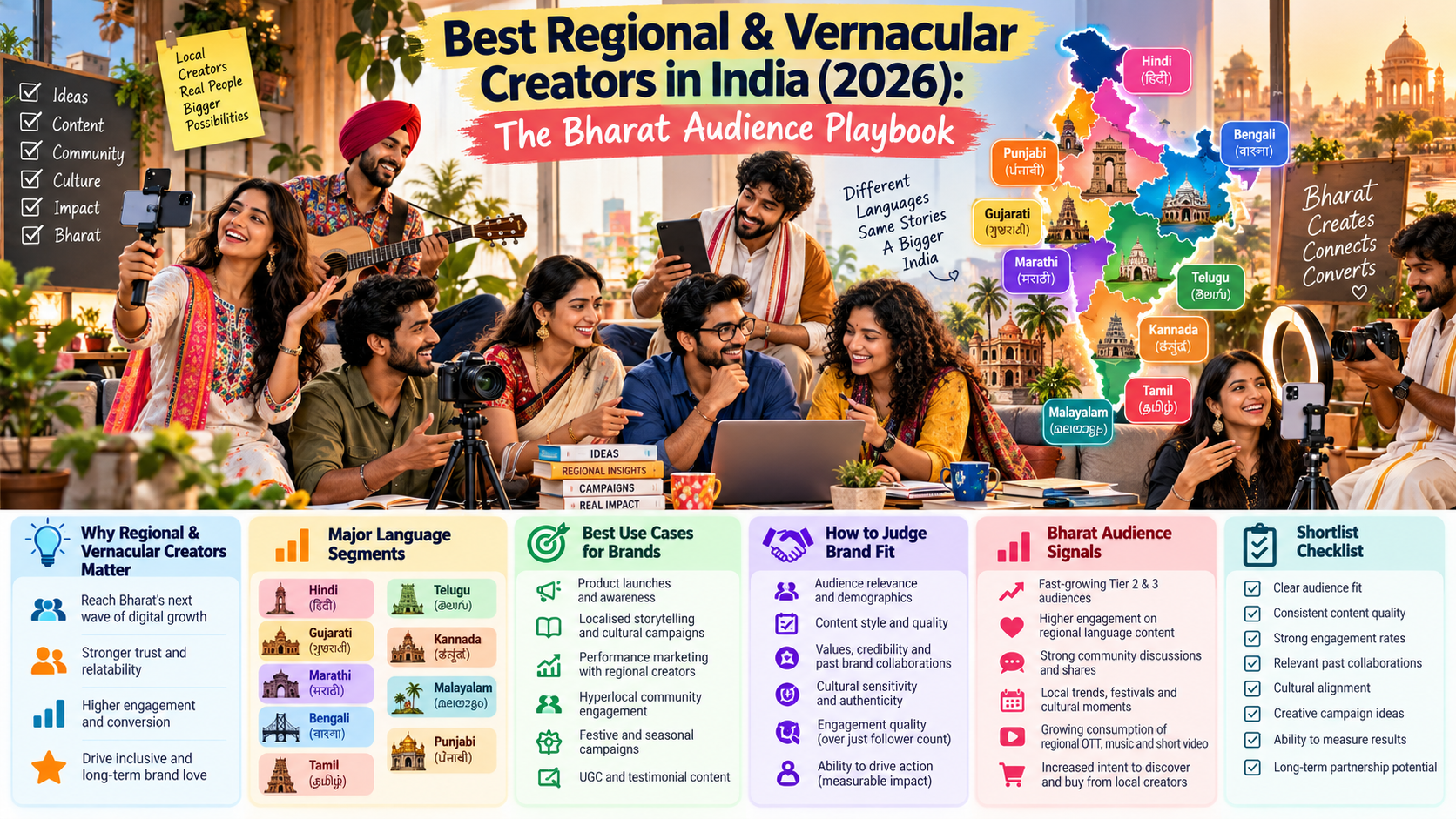 Best Regional & Vernacular Creators in India (2026): The Bharat Audience Playbook
