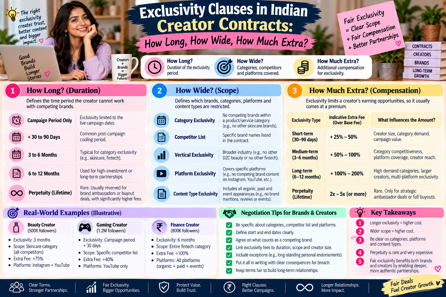 Exclusivity Clauses in Indian Creator Contracts: How Long, How Wide, How Much Extra