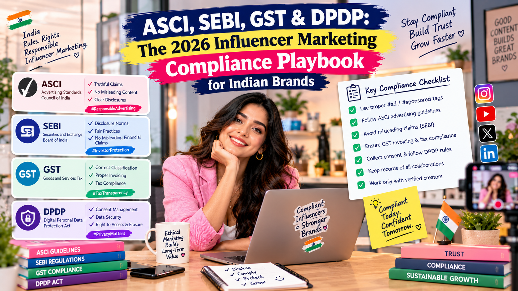 ASCI, SEBI, GST & DPDP: The 2026 Influencer Marketing Compliance Playbook for Indian Brands